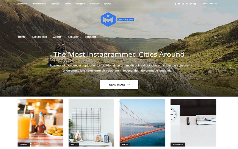 Online Newspaper Bootstrap 3 Website Template