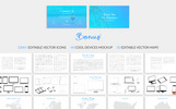 Blue Waves - PowerPoint Témá Kis méretű képernyőkép Blue Waves - PowerPoint sablon