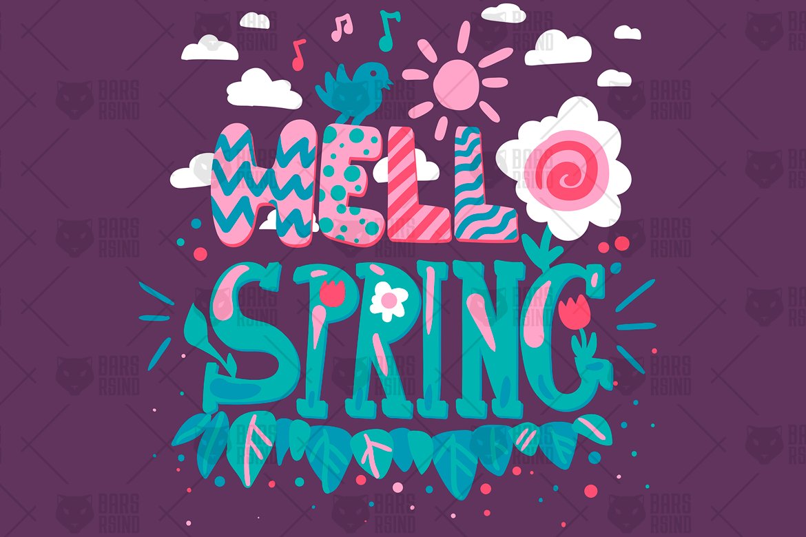 Download Фирменный стиль "Hello Spring Banner - Corporate Identity Template" / Hello Spring Banner - Corporate Identity Template - Фирменный стиль на тему графика calligraphy,lettering,card,typography,vintage,illustration,label,poster,design,template,sign,retro,quote,greeting,decorative,beautiful,nature,vector,floral,text,art,happy,sun,abstract,spring,