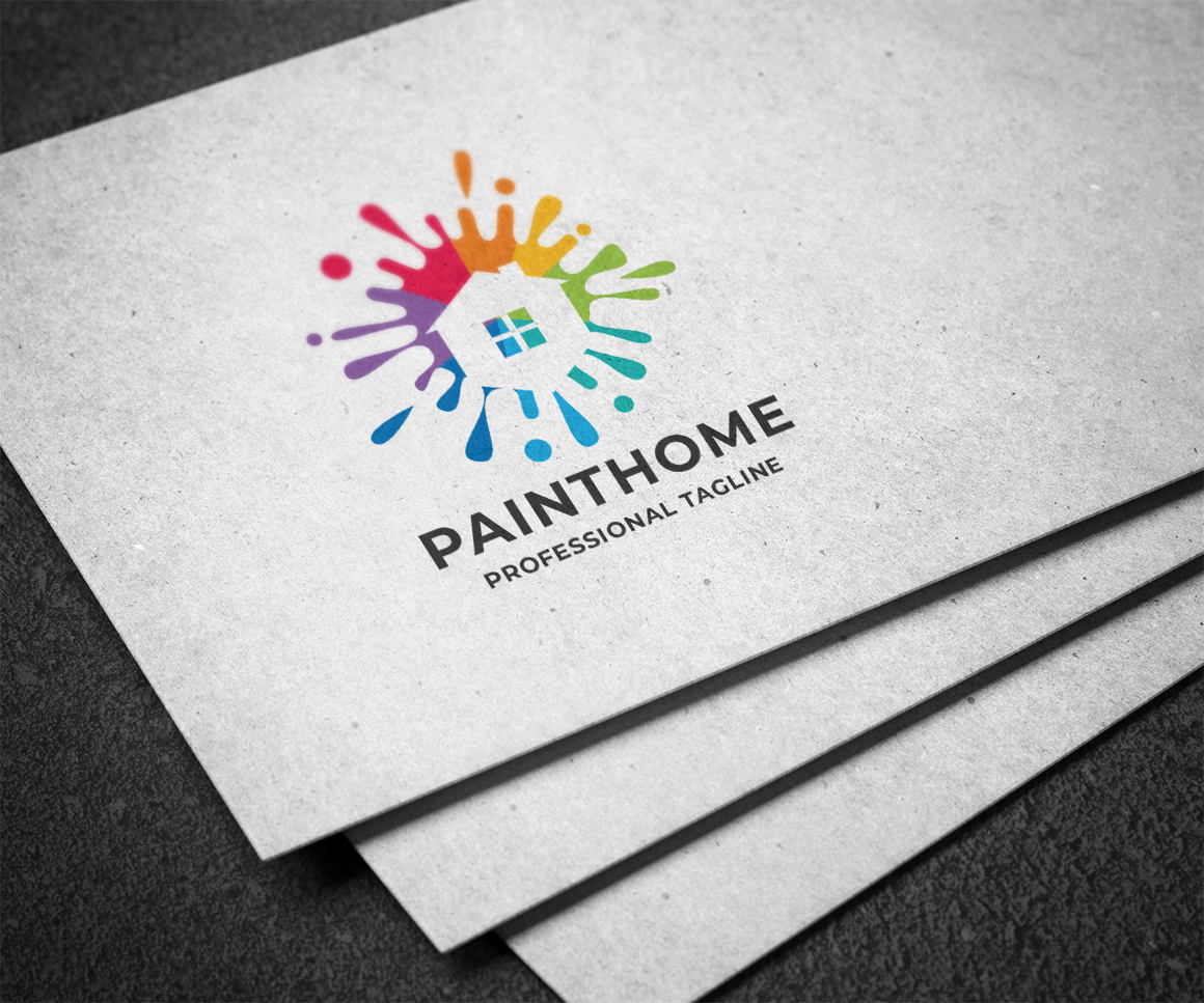 Download Шаблон логотипа "Paint Home Logo Template" / Paint Home Logo Template - Шаблон логотипа на тему графика advert,advertise,apartment,architecture,brush,building,colorful,construction,decor,decorative,home,house,interior,modern,multicolor,paint,paintbrush,painting,property,renovation