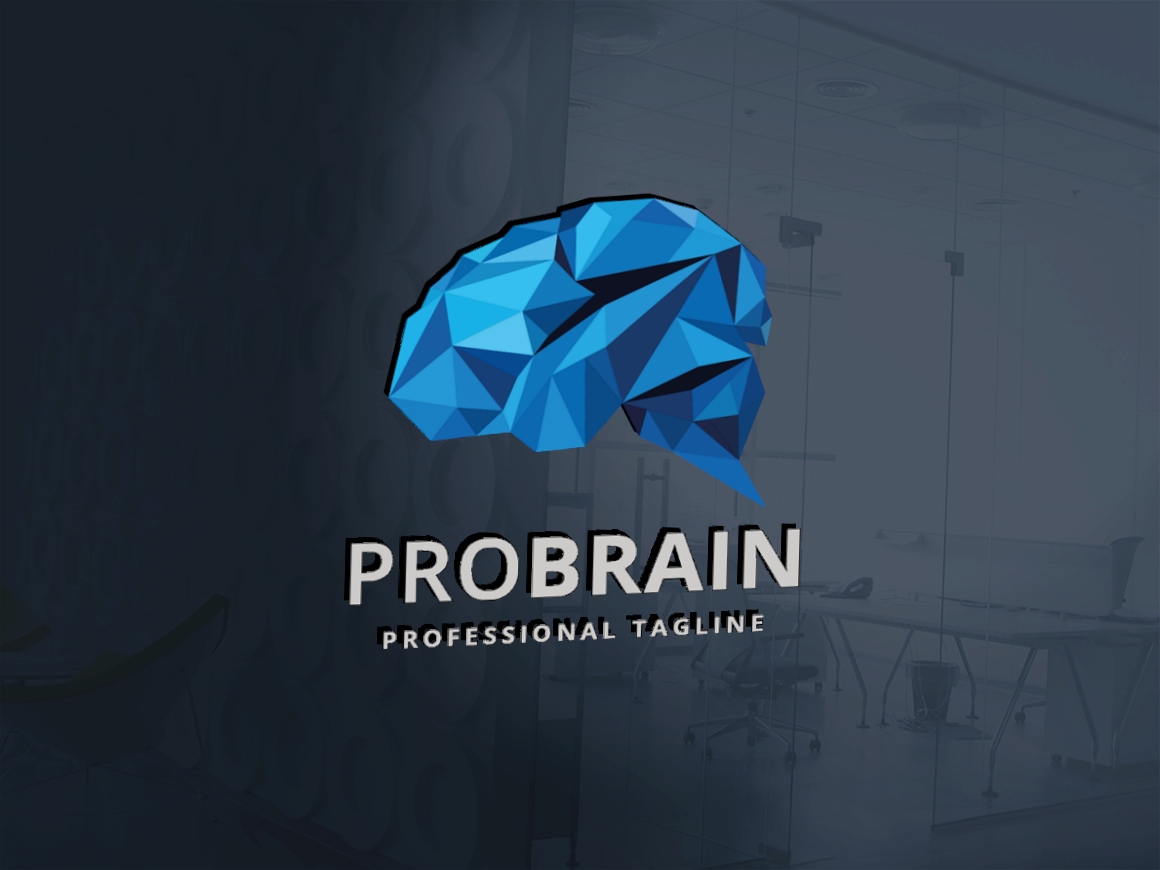 Download Шаблон логотипа "Professional Brain Logo Template" / Professional Brain Logo Template - Шаблон логотипа на тему графика abstract,agency,artificial intelligence,brain,brain logo,brainstorm,branding,concept,creation,creative,creativity,data,digital,firm,genius,idea,information,mind,network,polygon