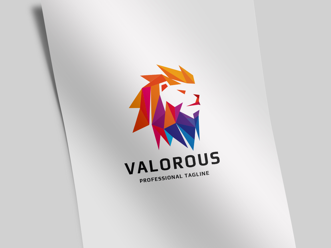 Download Шаблон логотипа "Valorous Lion Logo Template" / Valorous Lion Logo Template - Шаблон логотипа на тему графика animal,animals,business,colorful,consultant,corporate,digital,finance,finances,financial,firm,fund,investing,investment,king,kingdom,lion,majestic,marketing,media
