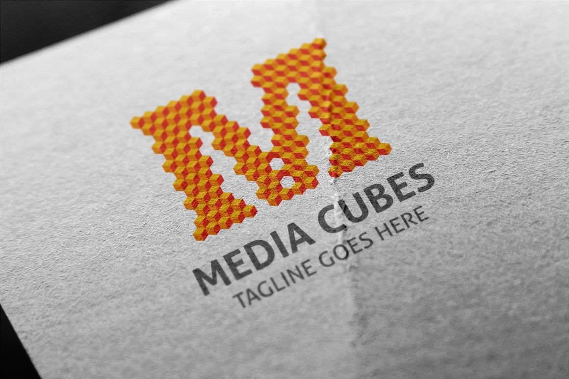 Download Шаблон логотипа "Media Cubes (Letter M) Logo Template" / Media Cubes (Letter M) Logo Template - Шаблон логотипа на тему графика creative,cube,design,developer,digital,entertainment,globe,group,internet,it,lean,letter m,marketing,media,mobile,modern,pixel,print,professional,programmer