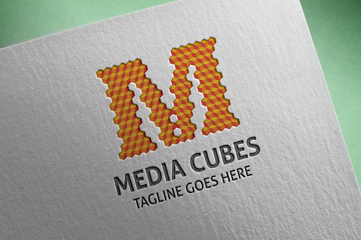 Download Шаблон логотипа "Media Cubes (Letter M) Logo Template" / Media Cubes (Letter M) Logo Template - Шаблон логотипа на тему графика creative,cube,design,developer,digital,entertainment,globe,group,internet,it,lean,letter m,marketing,media,mobile,modern,pixel,print,professional,programmer