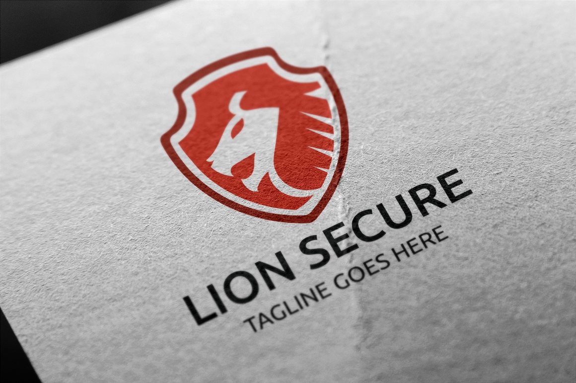 Download Шаблон логотипа "Lion Secure Logo Template" / Lion Secure Logo Template - Шаблон логотипа на тему графика animal,belongings,brown,business,data,face,guard,lion,logo,protect,safe,secure,security,shield