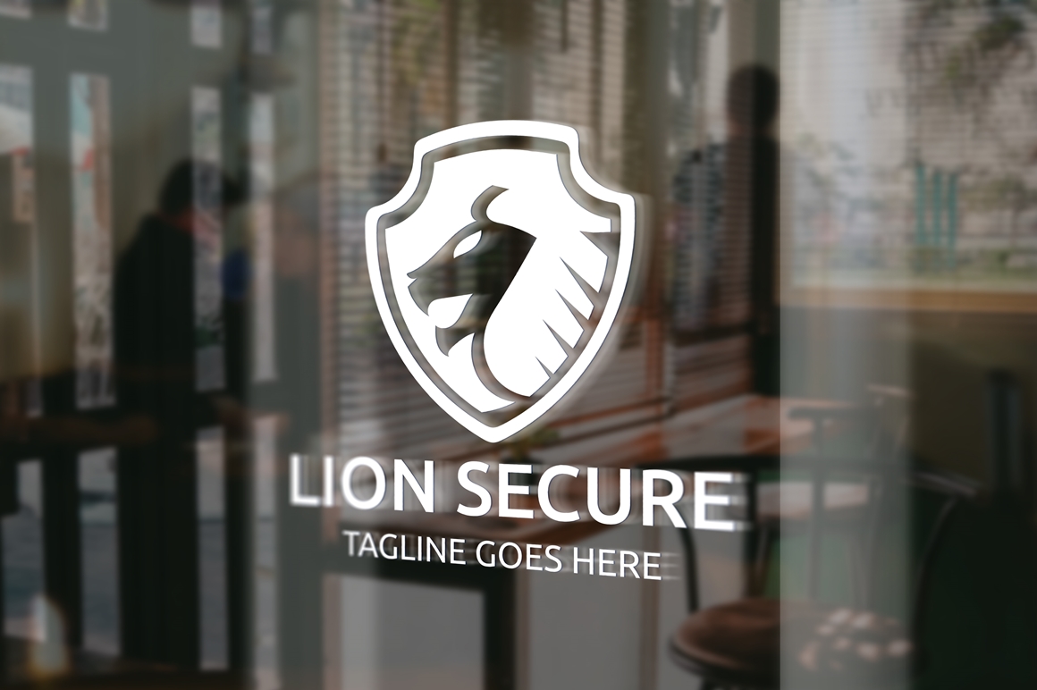 Download Шаблон логотипа "Lion Secure Logo Template" / Lion Secure Logo Template - Шаблон логотипа на тему графика animal,belongings,brown,business,data,face,guard,lion,logo,protect,safe,secure,security,shield