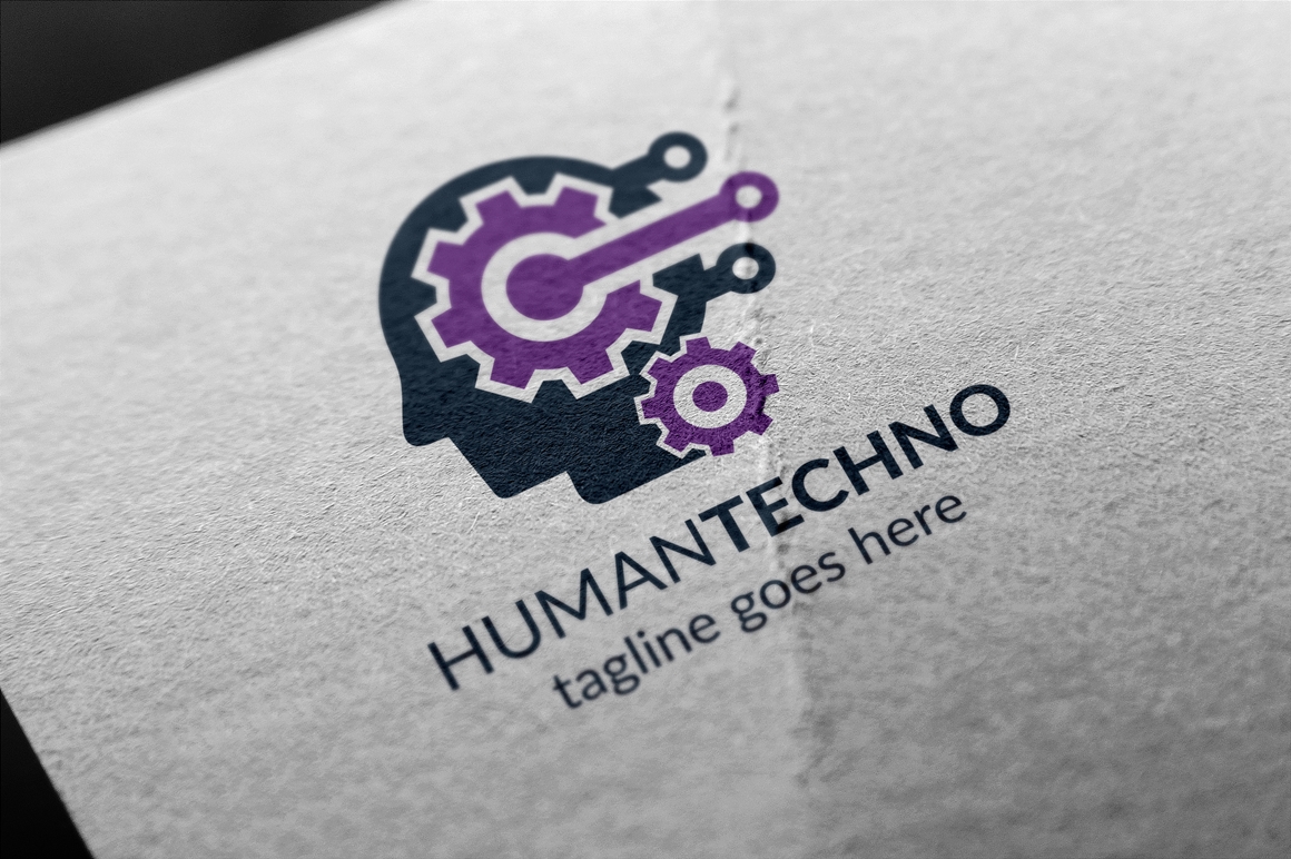 Download Шаблон логотипа "Human Techno Logo Template" / Human Techno Logo Template - Шаблон логотипа на тему графика agency,artist,brain,brand,branding,bright,designer,developer,digital,electro,electronic,firm,futuristic,group,head,human,identity,it,metric,modern