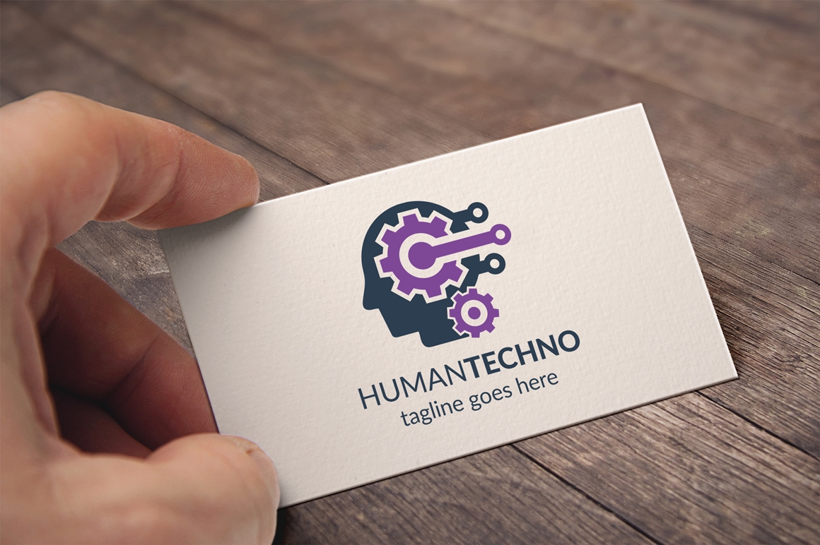 Download Шаблон логотипа "Human Techno Logo Template" / Human Techno Logo Template - Шаблон логотипа на тему графика agency,artist,brain,brand,branding,bright,designer,developer,digital,electro,electronic,firm,futuristic,group,head,human,identity,it,metric,modern