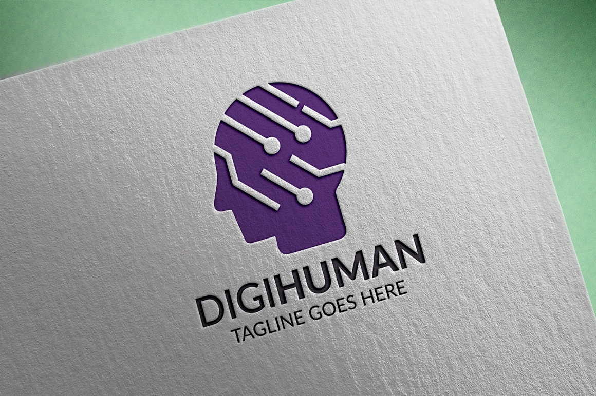 Download Шаблон логотипа "DigiHuman Logo Template" / DigiHuman Logo Template - Шаблон логотипа на тему графика blue,brain,brand,code,colorful,creation,creative,digital,firm,human,human brain,idea,identity,innovation,market,modern clean,polygon,programs,smart,software