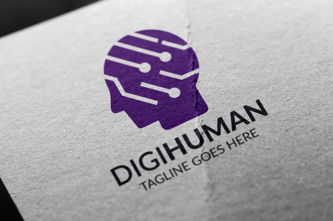 Download Шаблон логотипа "DigiHuman Logo Template" / DigiHuman Logo Template - Шаблон логотипа на тему графика blue,brain,brand,code,colorful,creation,creative,digital,firm,human,human brain,idea,identity,innovation,market,modern clean,polygon,programs,smart,software