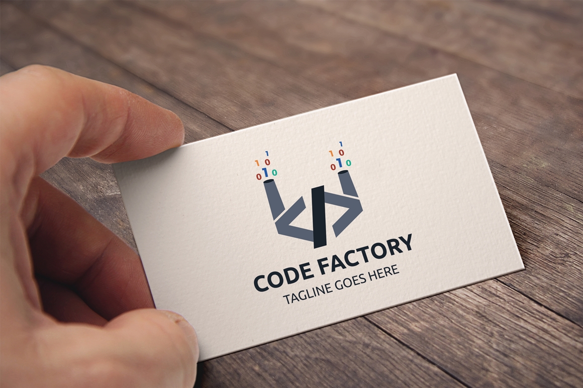 Download Шаблон логотипа "Code Factory Logo Template" / Code Factory Logo Template - Шаблон логотипа на тему графика code,code market,coding,css,developer,factory,html,icon,intelligent,javascript,program,programer,programing,script,smart,software,technology,think