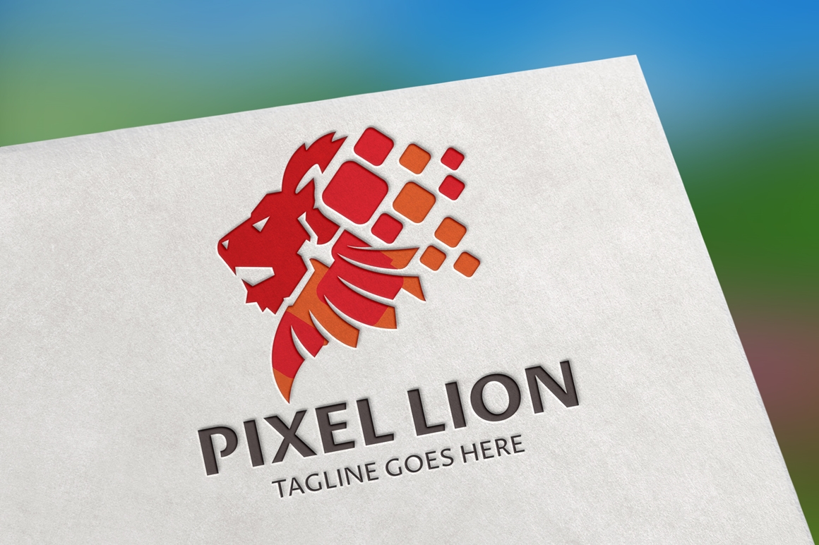 Download Шаблон логотипа "Pixel Lion Logo Template" / Pixel Lion Logo Template - Шаблон логотипа на тему графика animal,guard,head,identity,king,lion,marketing,pixel,power,powerful,royal,security,shield,software,sport,strength,strong,studio,web,wild