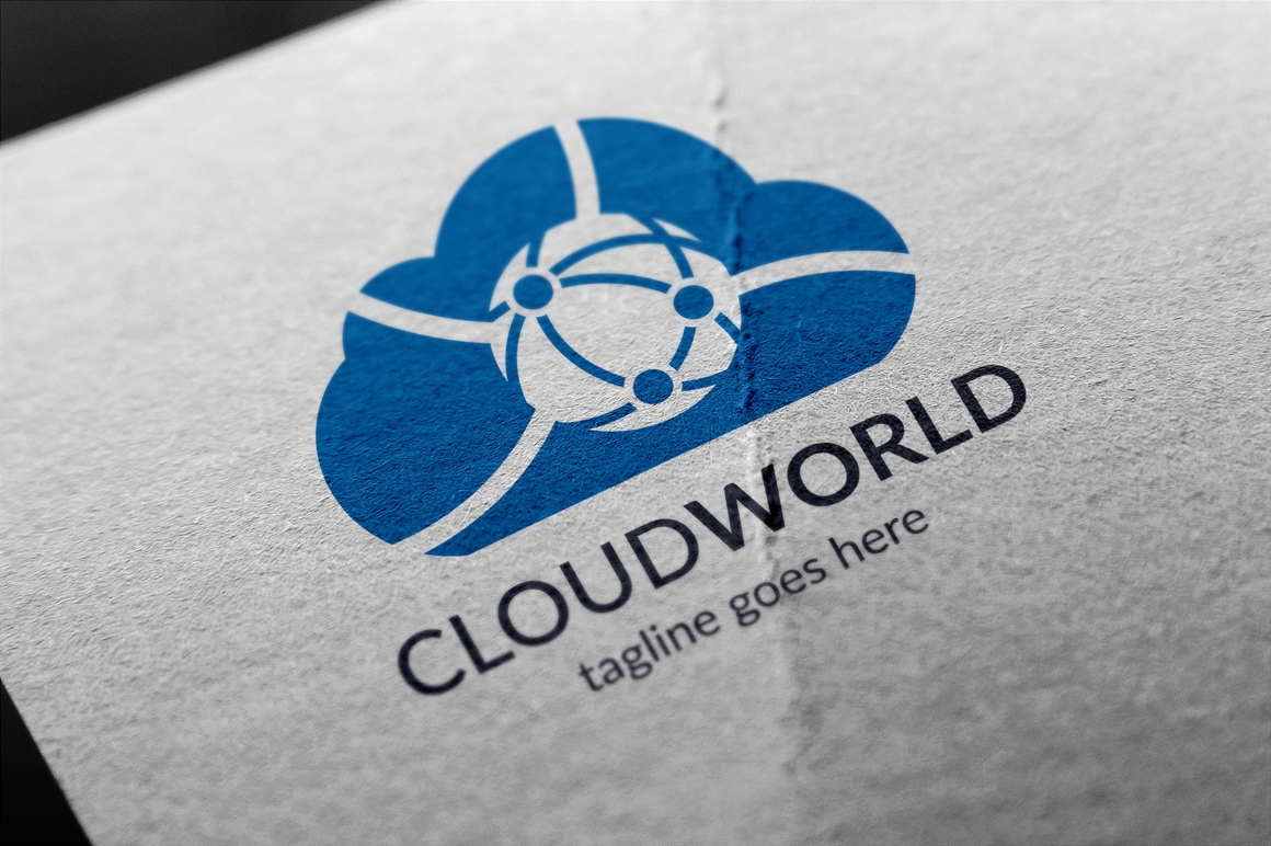 Download Шаблон логотипа "Cloud World Logo Template" / Cloud World Logo Template - Шаблон логотипа на тему графика blue,business,cloud jobs,cloud logo,data,download,engineer,internet,iphone,mobile,pixel,platform,services,software,star,storage,web,world