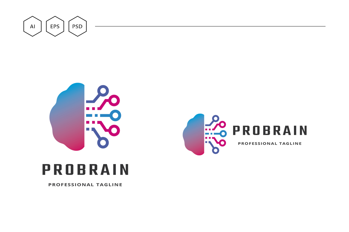 Download Шаблон логотипа "Professional Brain Logo Template" / Professional Brain Logo Template - Шаблон логотипа на тему графика brain,brainstorm,brand,bright,communication,concept,cortex,creative,creativity,development,digital,genius,idea,mind,modern,process,spark,tech,think,thinking