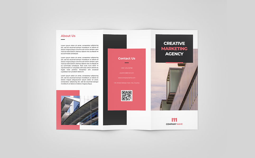Download Фирменный стиль "Creative Tri-fold Brochure With 2 Color Styles - Corporate Identity Template" / Creative Tri-fold Brochure With 2 Color Styles - Corporate Identity Template - Фирменный стиль на тему графика a4,agency,blue,branding,brochure,template,business,clean,company,concept,corporate,creative,design,logo,marketing,modern,multi,use,multipurpose,photography