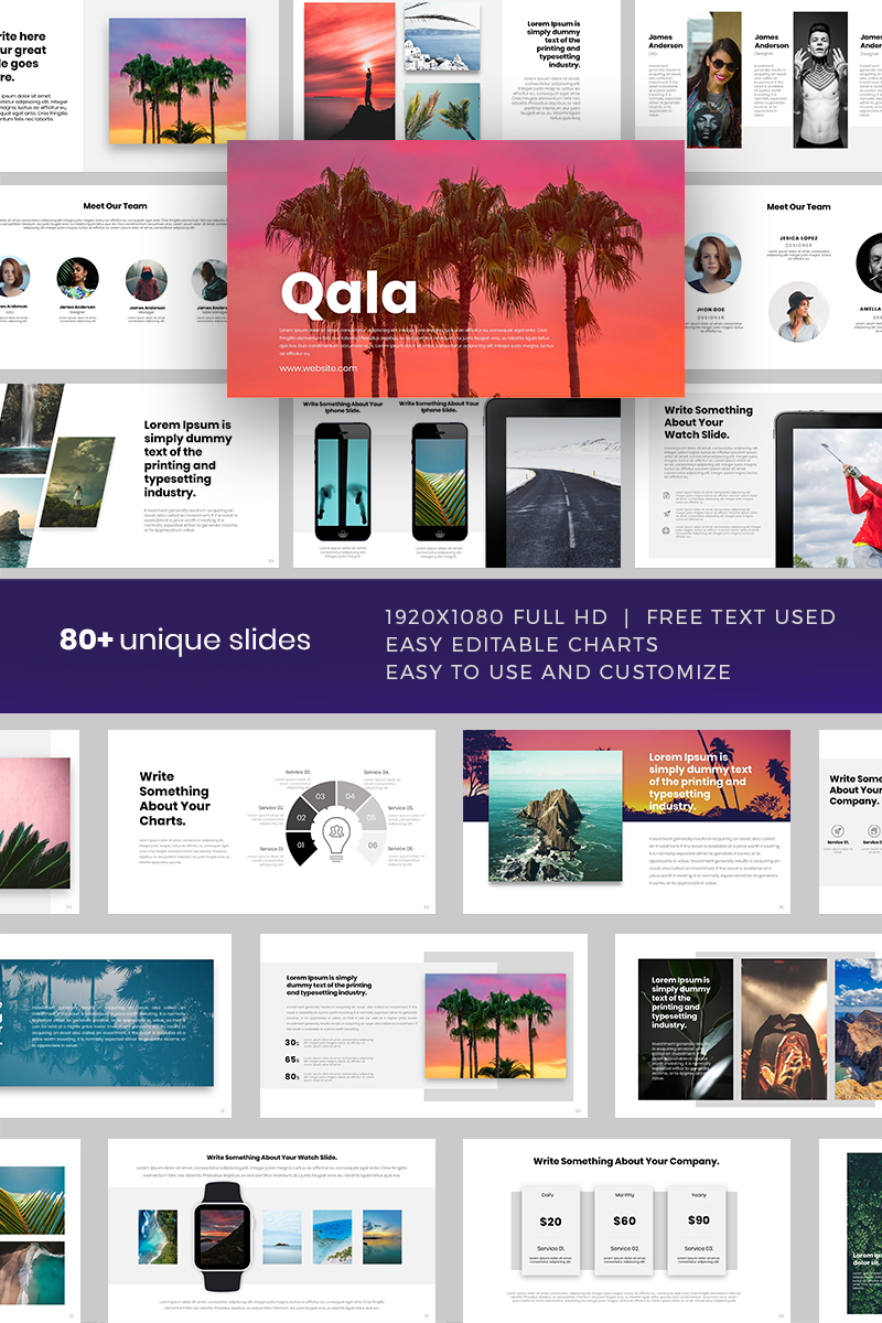Qala PowerPoint Vorlage Kleiner Screenshot PowerPoint Vorlage namens "Qala"