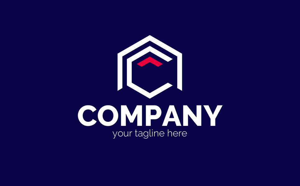 Download Шаблон логотипа "Hexagon in a Hexagon Logo Template" / Hexagon in a Hexagon Logo Template - Шаблон логотипа на тему графика c,hexagon,honeycomb,arrow,volume,construction,architecture,technology,real,estate,business,finance,sign,minimalism,one,color,two,colors,emblem