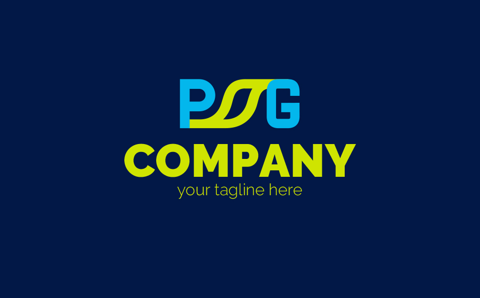 Download Шаблон логотипа "P + G + Sheet Logo Template" / P + G + Sheet Logo Template - Шаблон логотипа на тему графика p,g,s,telecommunications,communication,internet,connection,business,finance,sheet,ecology,sign,minimalism,one,color,two,colors,emblem