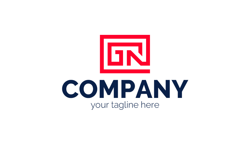 Download Шаблон логотипа "G+N in the Frame Logo Template" / G+N in the Frame Logo Template - Шаблон логотипа на тему графика g,n,rectangle,maze,lines,stamp,scheme,business,finance,construction,architecture,stable,powerful,sign,minimalism,one,color,two,colors,emblem