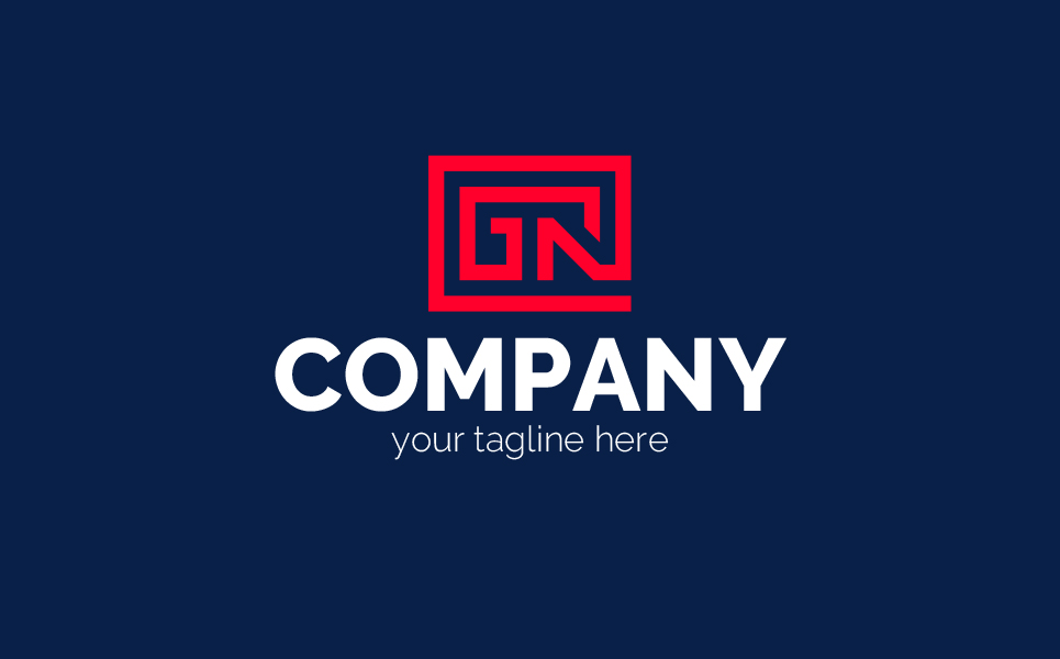 Download Шаблон логотипа "G+N in the Frame Logo Template" / G+N in the Frame Logo Template - Шаблон логотипа на тему графика g,n,rectangle,maze,lines,stamp,scheme,business,finance,construction,architecture,stable,powerful,sign,minimalism,one,color,two,colors,emblem