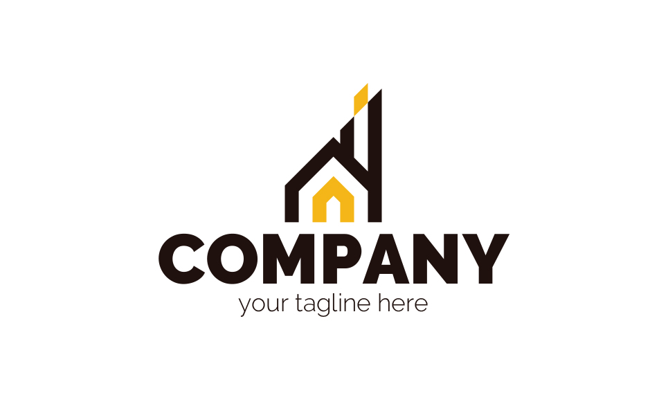 Download Шаблон логотипа "Country House Logo Template" / Country House Logo Template - Шаблон логотипа на тему графика house,country,chimney,lighting,comfort,heat,construction,real,estate,repair,smart,home,heating,sign,minimalism,one,color,two,colors,emblem