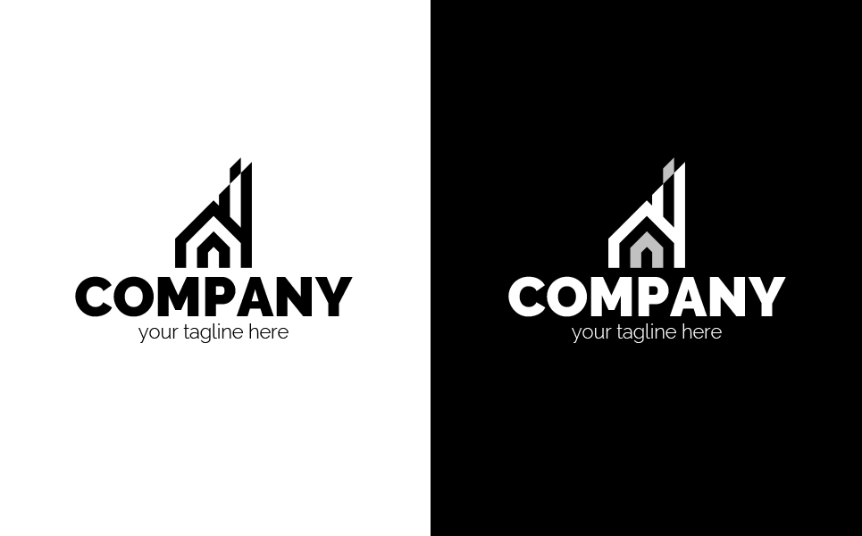 Download Шаблон логотипа "Country House Logo Template" / Country House Logo Template - Шаблон логотипа на тему графика house,country,chimney,lighting,comfort,heat,construction,real,estate,repair,smart,home,heating,sign,minimalism,one,color,two,colors,emblem