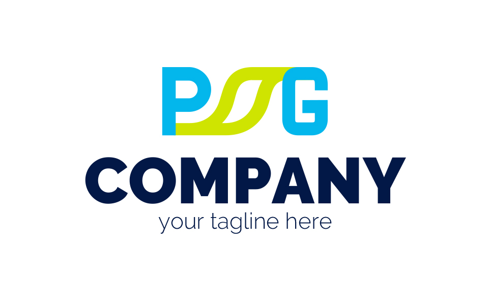 Download Шаблон логотипа "P + G + sheet Logo Template" / P + G + sheet Logo Template - Шаблон логотипа на тему графика p,g,s,telecommunications,communication,internet,connection,business,finance,sheet,ecology,sign,minimalism,one,color,two,colors,emblem