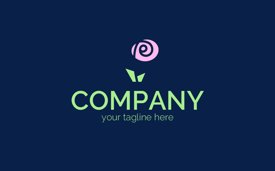 Download Шаблон логотипа "Rose Logo Template" / Rose Logo Template - Шаблон логотипа на тему графика rose,flower,bouquet,female,perfume,cosmetics,fragrance,gift,accessories,interior,garden,seeds,sign,minimalism,one,color,two,colors,emblem