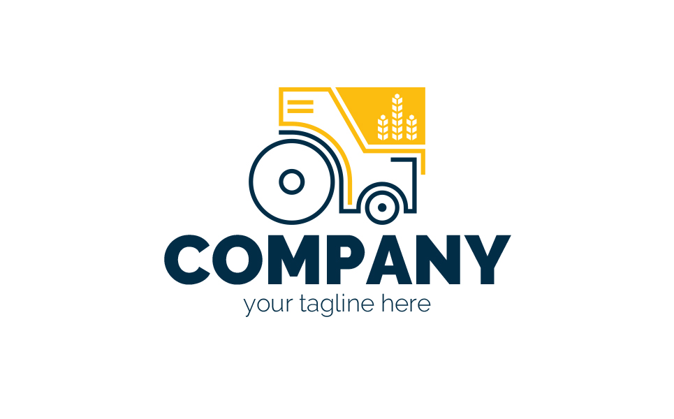 Download Шаблон логотипа "Tractor Logo Template" / Tractor Logo Template - Шаблон логотипа на тему графика agricultural,machinery,crop,tractor,agriculture,repair,of,spare,parts,ear,grain,harvesting,wheat,sign,minimalism,one,color,two,colors,emblem