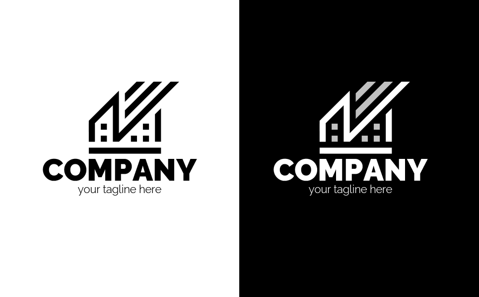 Download Шаблон логотипа "House with a Bright Roof Logo Template" / House with a Bright Roof Logo Template - Шаблон логотипа на тему графика t,house,country,cottage,real,estate,construction,architecture,roof,lighting,security,smart,home,repair,sign,minimalism,one,color,two,colors