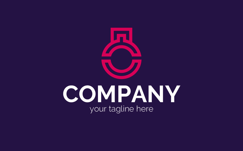 Download Шаблон логотипа "Ring Logo Template" / Ring Logo Template - Шаблон логотипа на тему графика ring,jewelry,pendant,circle,door,lock,pipe,tunnel,fasteners,security,sign,minimalism,one,color,two,handguards,emblem