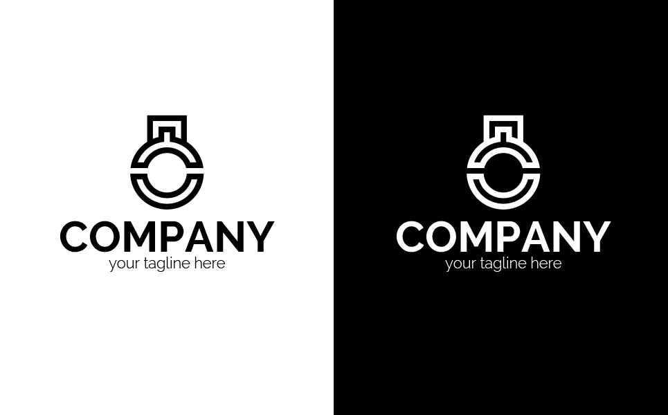 Download Шаблон логотипа "Ring Logo Template" / Ring Logo Template - Шаблон логотипа на тему графика ring,jewelry,pendant,circle,door,lock,pipe,tunnel,fasteners,security,sign,minimalism,one,color,two,handguards,emblem