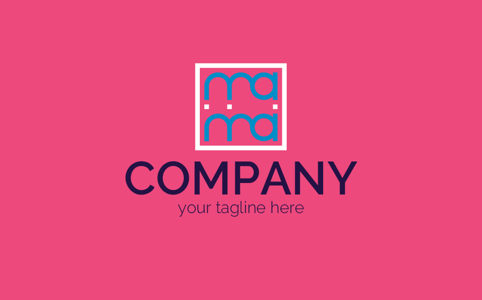 Download Шаблон логотипа "Mama Logo Template" / Mama Logo Template - Шаблон логотипа на тему графика a,m,i,w,u,o,square,mother,child,toddler,pregnant,newborn,baby,products,maternity,clothes,sign,minimalism,one,color