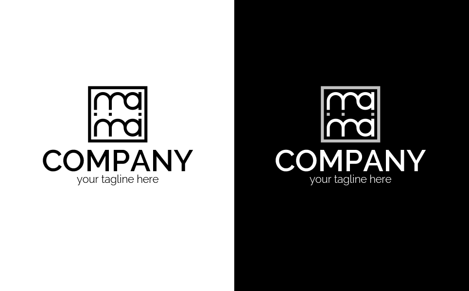 Download Шаблон логотипа "Mama Logo Template" / Mama Logo Template - Шаблон логотипа на тему графика a,m,i,w,u,o,square,mother,child,toddler,pregnant,newborn,baby,products,maternity,clothes,sign,minimalism,one,color