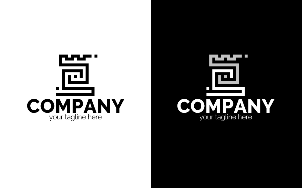Download Шаблон логотипа "Chess rook Logo Template" / Chess rook Logo Template - Шаблон логотипа на тему графика s,chess,rook,business,finance,real,estate,construction,surveillance,security,protection,look,face,fortress,unification,square,sign,minimalism,one,color