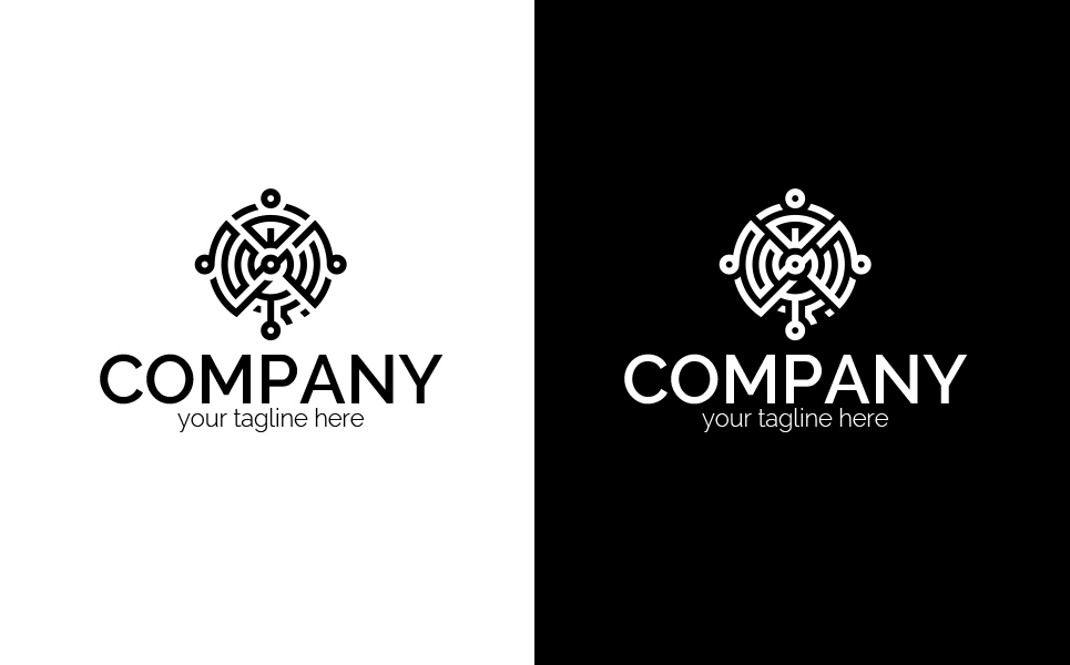 Download Шаблон логотипа "Data Processing in the form of an emblem Logo Template" / Data Processing in the form of an emblem Logo Template - Шаблон логотипа на тему графика calculations,digital,technologies,data,processing,analysis,programming,computers,industry,measurements,devices,production,process,circle,medallion,sign,minimalism,one,color,four