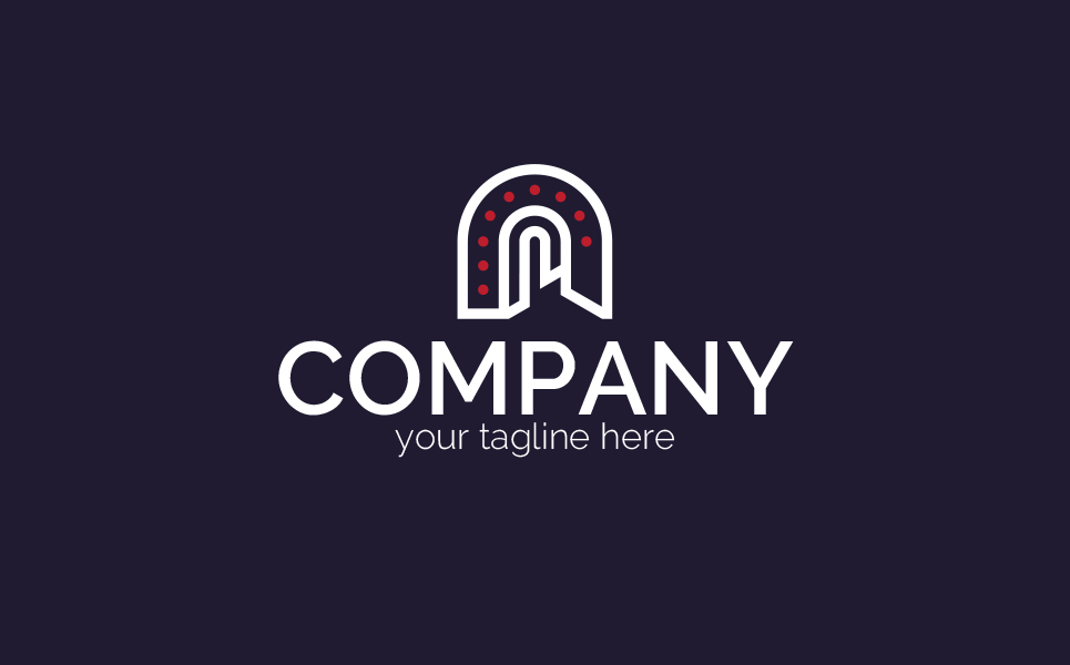 Download Шаблон логотипа "Arch and horseshoe Logo Template" / Arch and horseshoe Logo Template - Шаблон логотипа на тему графика u,entrance,portal,perspective,door,opening,interior,facade,arch,architecture,tunnel,sign,minimalism,one,color,two,colors,emblem