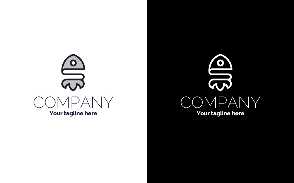 Download Шаблон логотипа "Fish + rocket + warrior Logo Template" / Fish + rocket + warrior Logo Template - Шаблон логотипа на тему графика logo,sign,three,colors,two,one,color,emblem,speaker,fish,rocket,warrior,viking,helmet,s