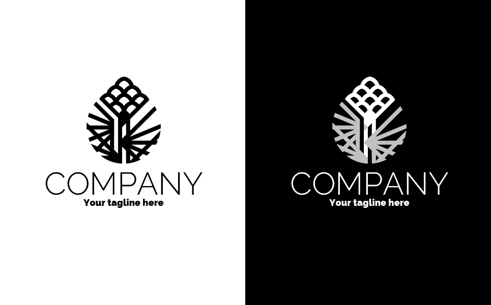 Download Шаблон логотипа "Needles and Сone Logo Template" / Needles and Сone Logo Template - Шаблон логотипа на тему графика pine,cone,spruce,christmas,tree,cedar,nut,needles,nature,ecology,plants,logo,sign,minimalism,one,color,two,colors,three,emblem