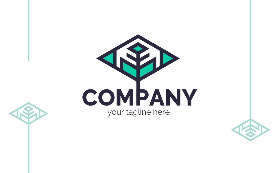 Download Шаблон логотипа "Rhombus Sprout Logo Template" / Rhombus Sprout Logo Template - Шаблон логотипа на тему графика rhombus,sprout,plant,development,medicine,health,ecology,growth,sign,minimalism,one,color,two,colors,emblem