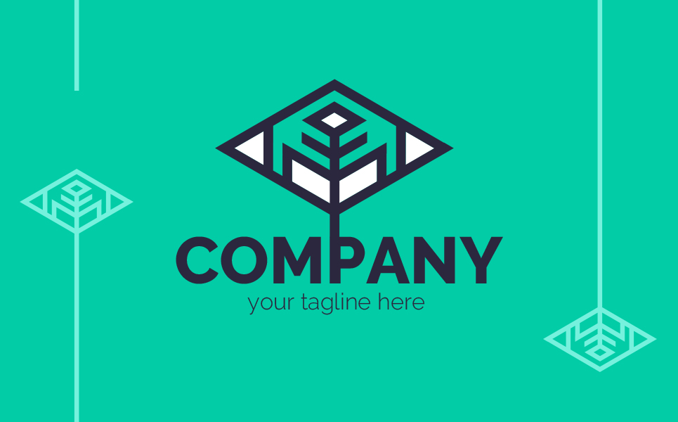 Download Шаблон логотипа "Rhombus Sprout Logo Template" / Rhombus Sprout Logo Template - Шаблон логотипа на тему графика rhombus,sprout,plant,development,medicine,health,ecology,growth,sign,minimalism,one,color,two,colors,emblem