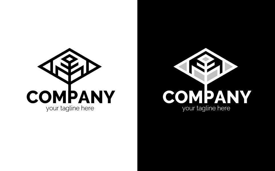 Download Шаблон логотипа "Rhombus Sprout Logo Template" / Rhombus Sprout Logo Template - Шаблон логотипа на тему графика rhombus,sprout,plant,development,medicine,health,ecology,growth,sign,minimalism,one,color,two,colors,emblem