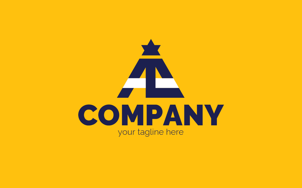 Download Шаблон логотипа "A + T + C Logo Template" / A + T + C Logo Template - Шаблон логотипа на тему графика triangle,star,pyramid,stability,leader,logo,sign,minimalism,two colors,emblem,letter a,letter t,letter c