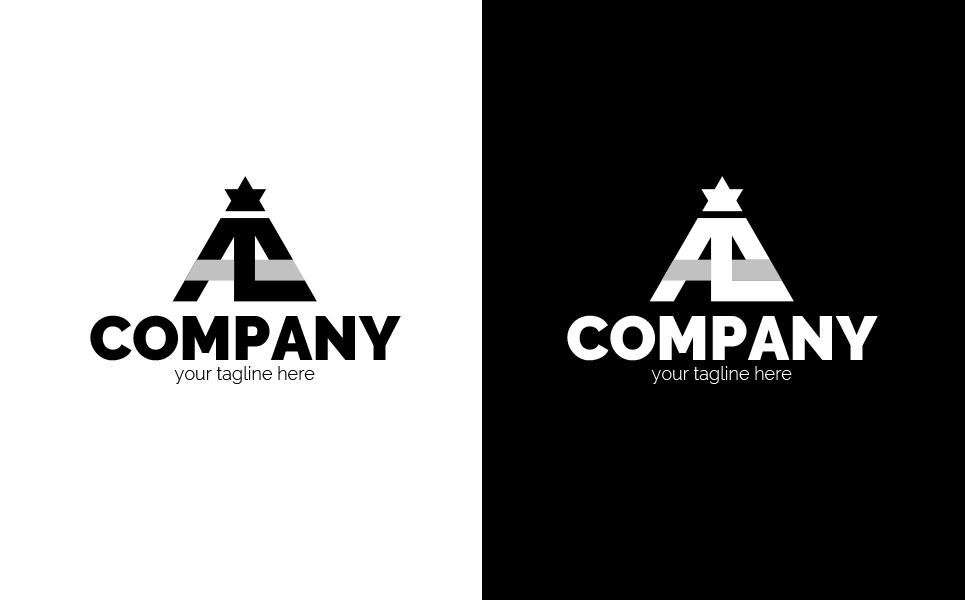 Download Шаблон логотипа "A + T + C Logo Template" / A + T + C Logo Template - Шаблон логотипа на тему графика triangle,star,pyramid,stability,leader,logo,sign,minimalism,two colors,emblem,letter a,letter t,letter c