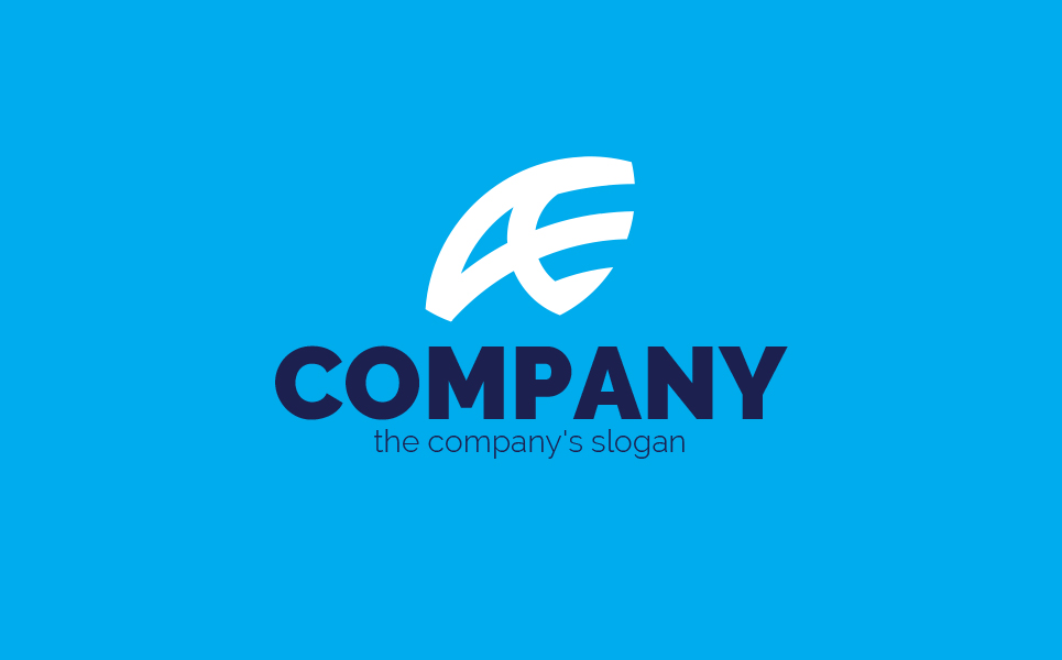 Download Шаблон логотипа "A + E + air Logo Template" / A + E + air Logo Template - Шаблон логотипа на тему графика movement,dynamics,air,flight,ventilation,air conditioning,logo,sign,minimalism,one color,two colors,emblem,letter a,letter e