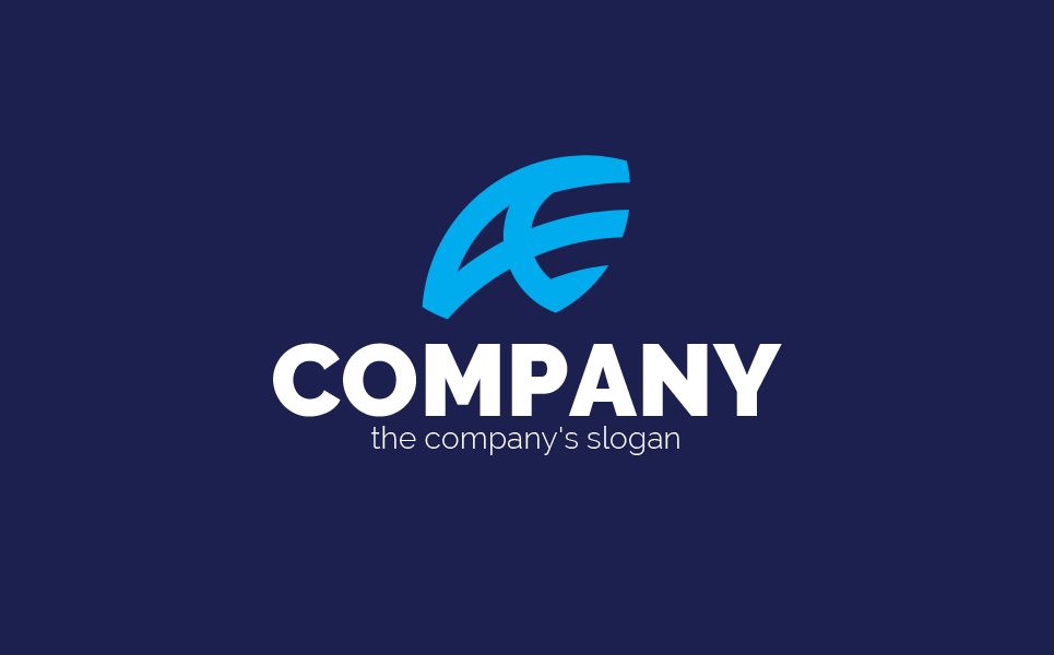 Download Шаблон логотипа "A + E + air Logo Template" / A + E + air Logo Template - Шаблон логотипа на тему графика movement,dynamics,air,flight,ventilation,air conditioning,logo,sign,minimalism,one color,two colors,emblem,letter a,letter e