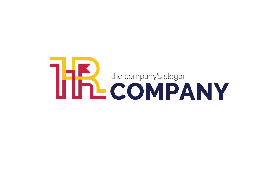 Download Шаблон логотипа "H + R Logo Template" / H + R Logo Template - Шаблон логотипа на тему графика letter h,letter r,association,cohesion,team,staff,work,recruitment,training,employees,logo,sign,minimalism,one color,two colors,three colors,emblem
