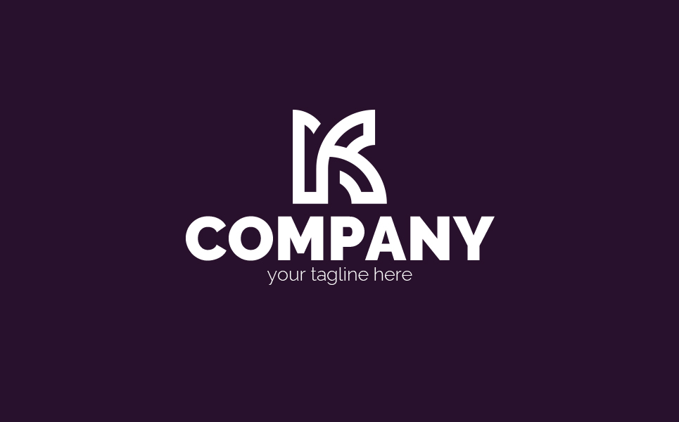 Download Шаблон логотипа "Elegant letter K Logo Template" / Elegant letter K Logo Template - Шаблон логотипа на тему графика letter k,line,geometry,decor,furniture,interior,elegance,style,logo,sign,minimalism,one color,emblem