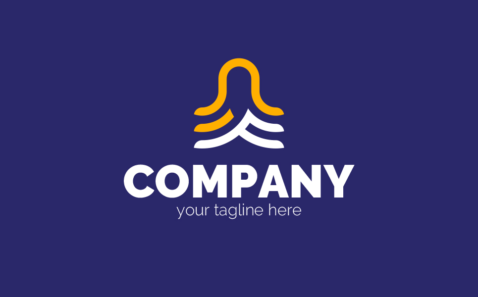 Download Шаблон логотипа "F + octopus Logo Template" / F + octopus Logo Template - Шаблон логотипа на тему графика letter f,octopus,tentacles,smoothness,positive,dynamics,sea,fish,logo,sign,minimalism,one color,two colors,emblem