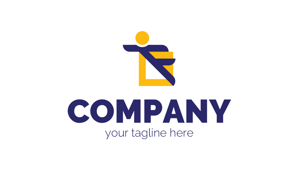 Download Шаблон логотипа "F + person Logo Template" / F + person Logo Template - Шаблон логотипа на тему графика letter f,person,coin,drop,credit,microcredit,loan,bank,finance,help,support,square,diamond,stability,business,logo,sign,minimalism,one color,two colors